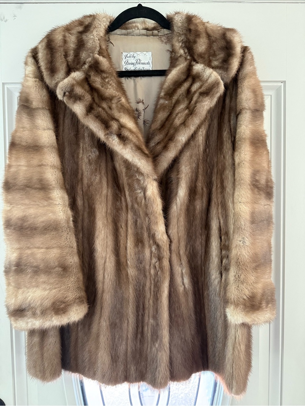 Vintage Mink Fur Coat - Tan Brown